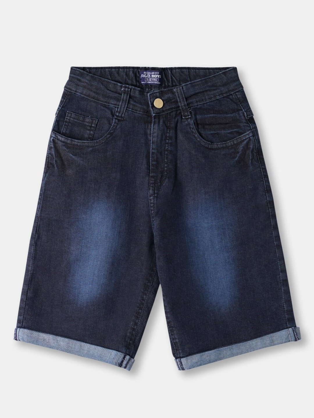 

R&B Boys Cotton Denim Shorts, Blue