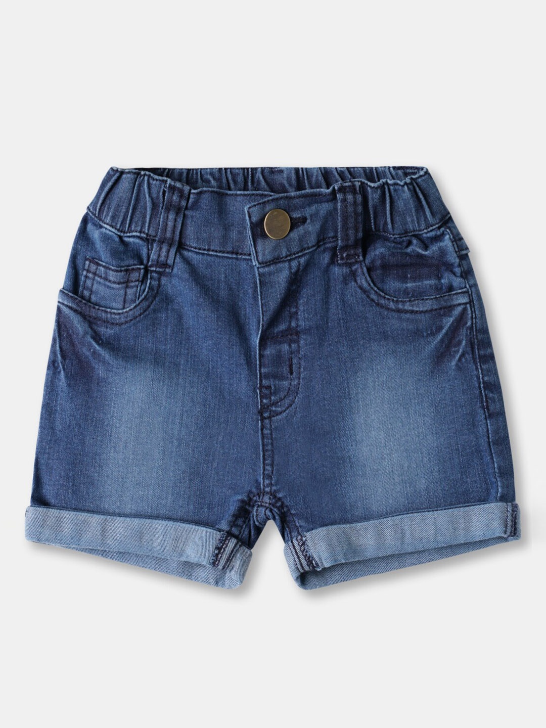 

R&B Boys Cotton Denim Shorts, Blue