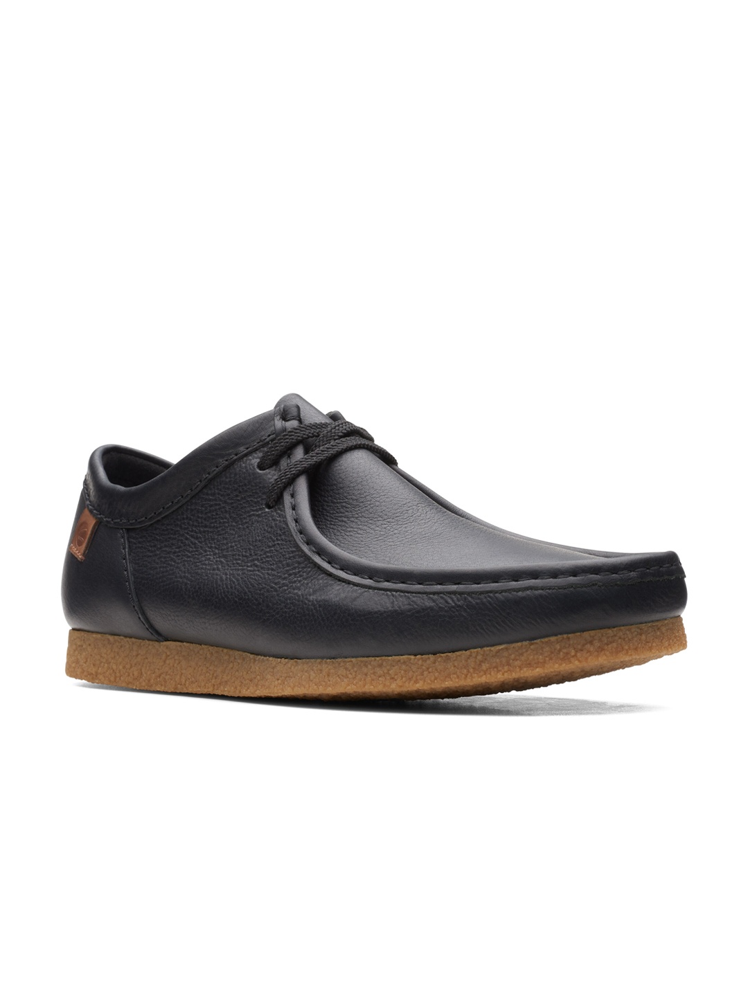 

Clarks Men Black Leather Lace-up Derbys