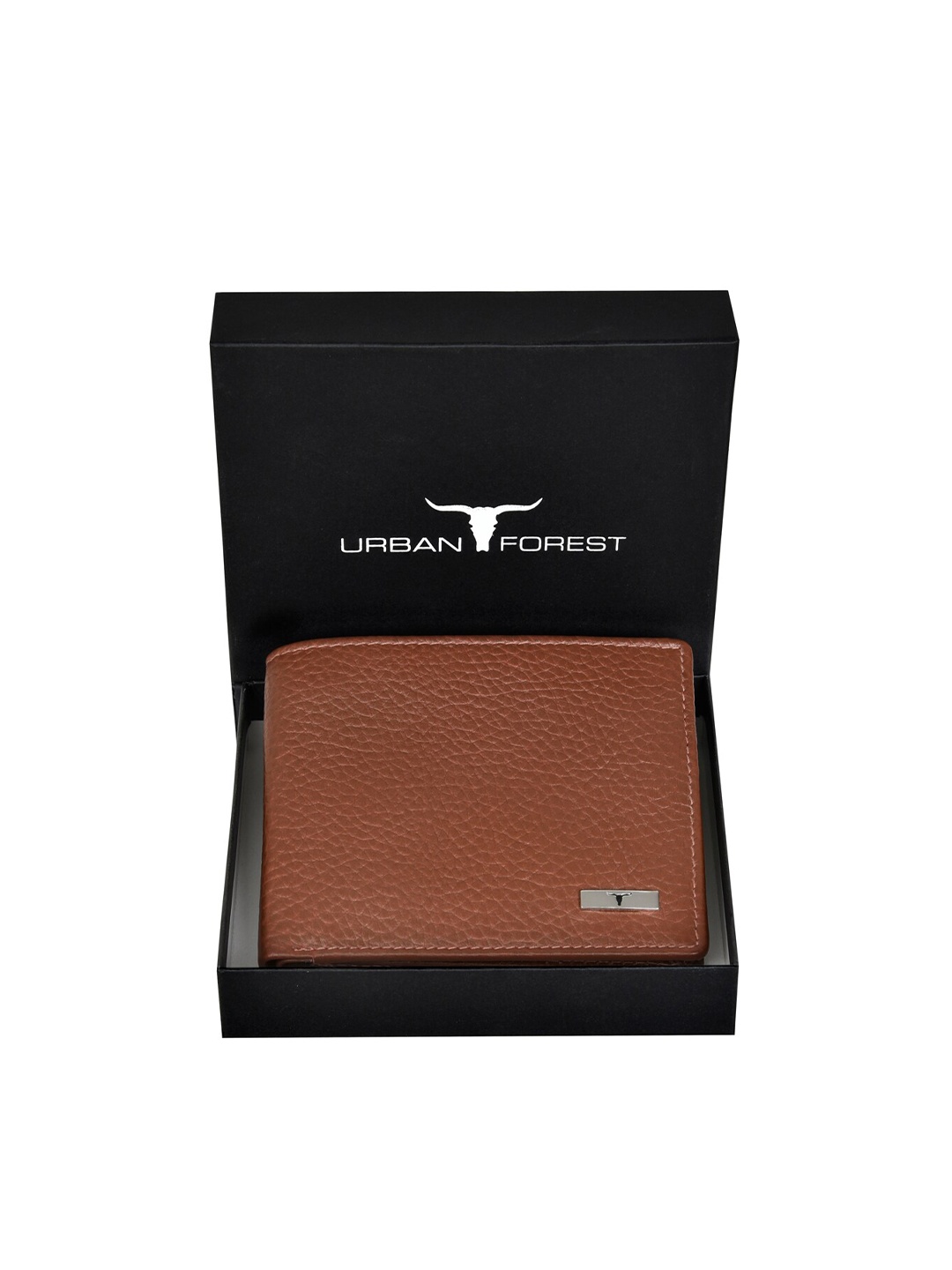 

URBAN FOREST Men Leather Two Fold Wallet, Brown