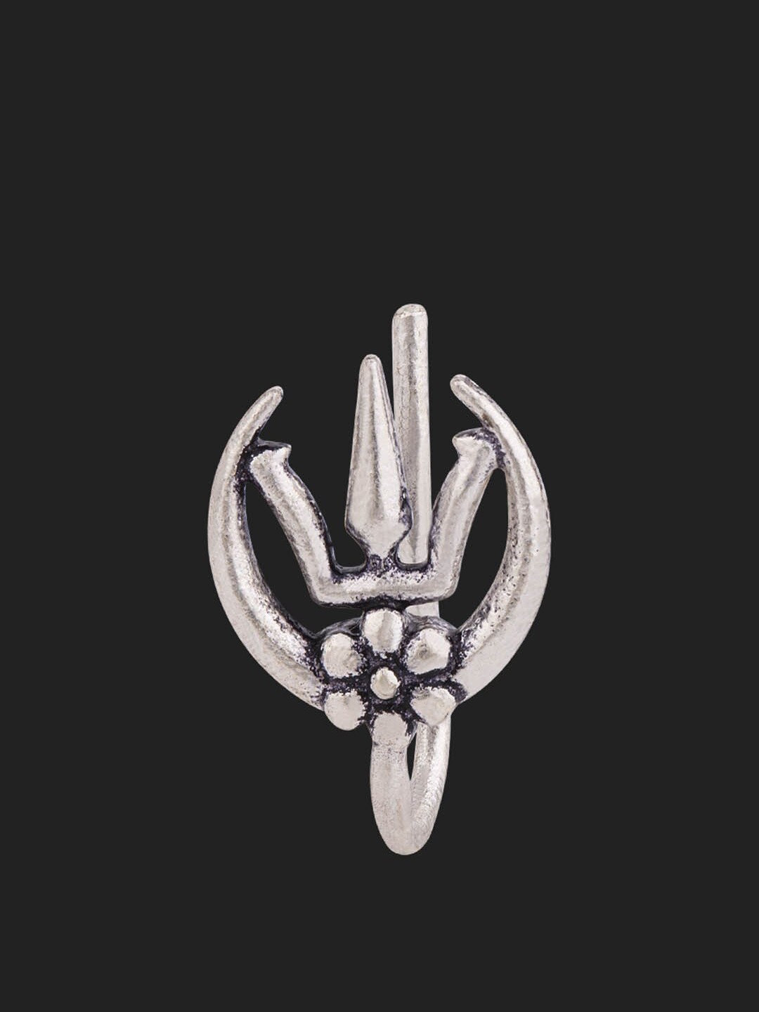 

Voylla Oxidised Silver-Plated Nose Stud