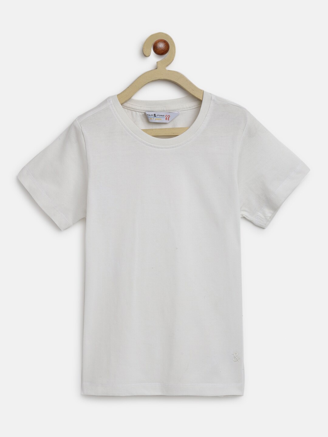 

TALES & STORIES Boys White Cotton T-shirt