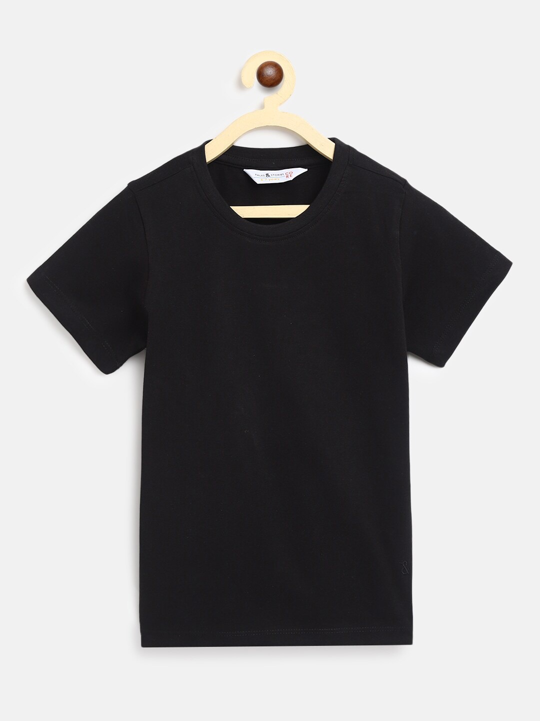 

TALES & STORIES Boys Black Cotton T-shirt