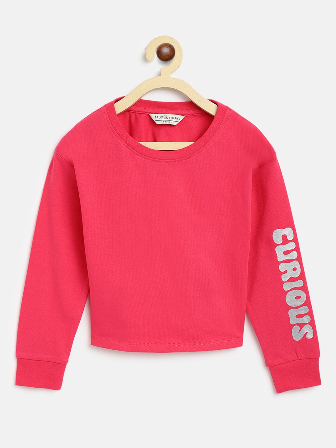 

TALES & STORIES Girls Pink Cotton T-shirt