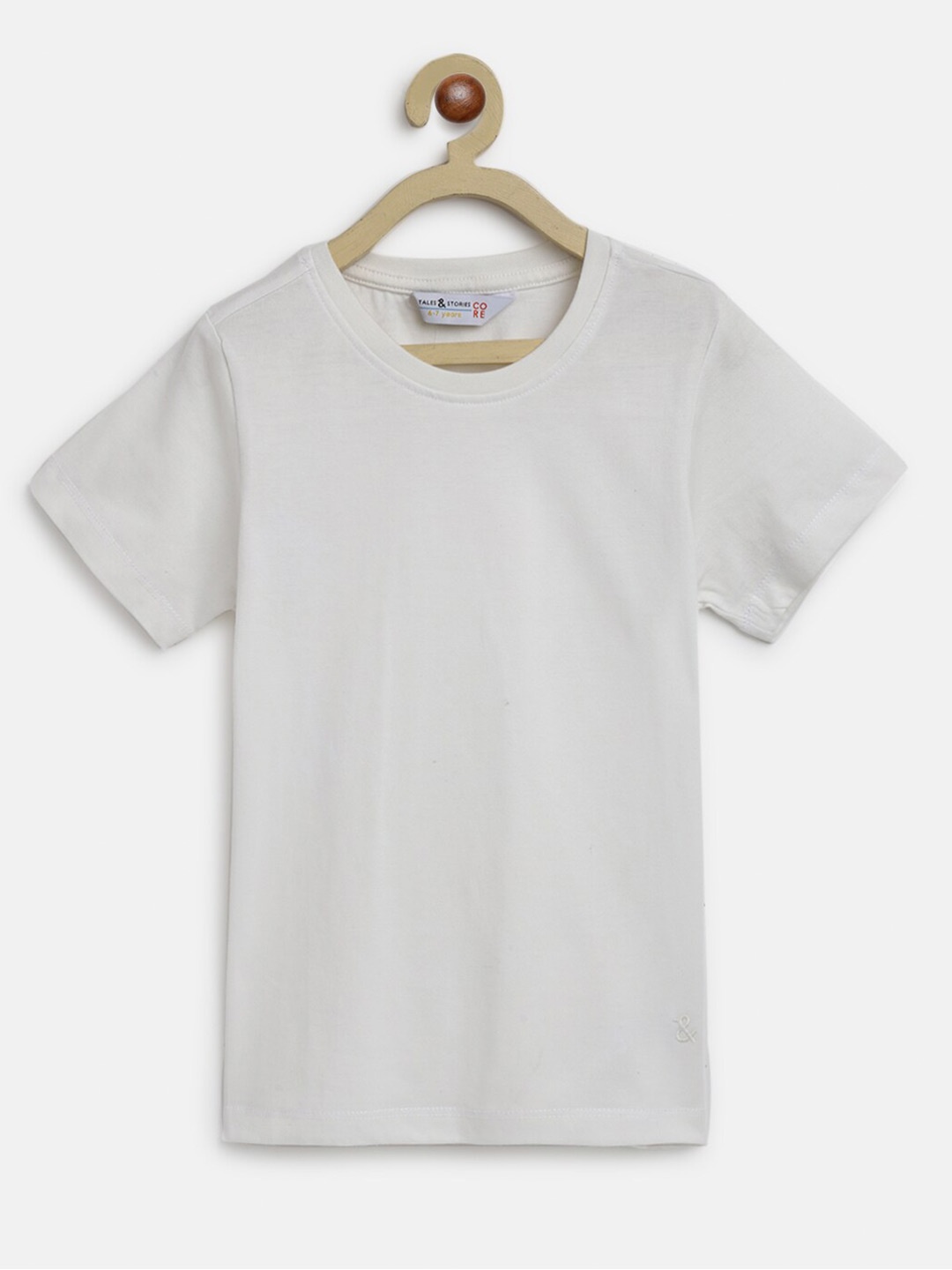 

TALES & STORIES Boys White Cotton T-shirt