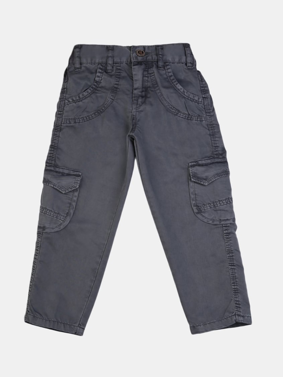 

V-Mart Boys Grey Classic Cargos Trousers
