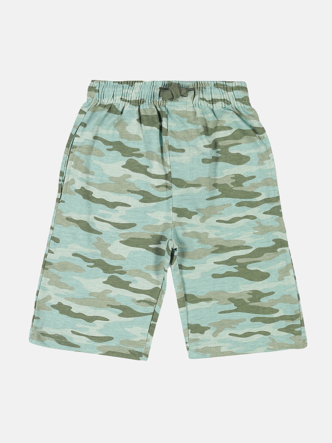 

KiddoPanti Boys Camouflage Printed Cotton Shorts, Green