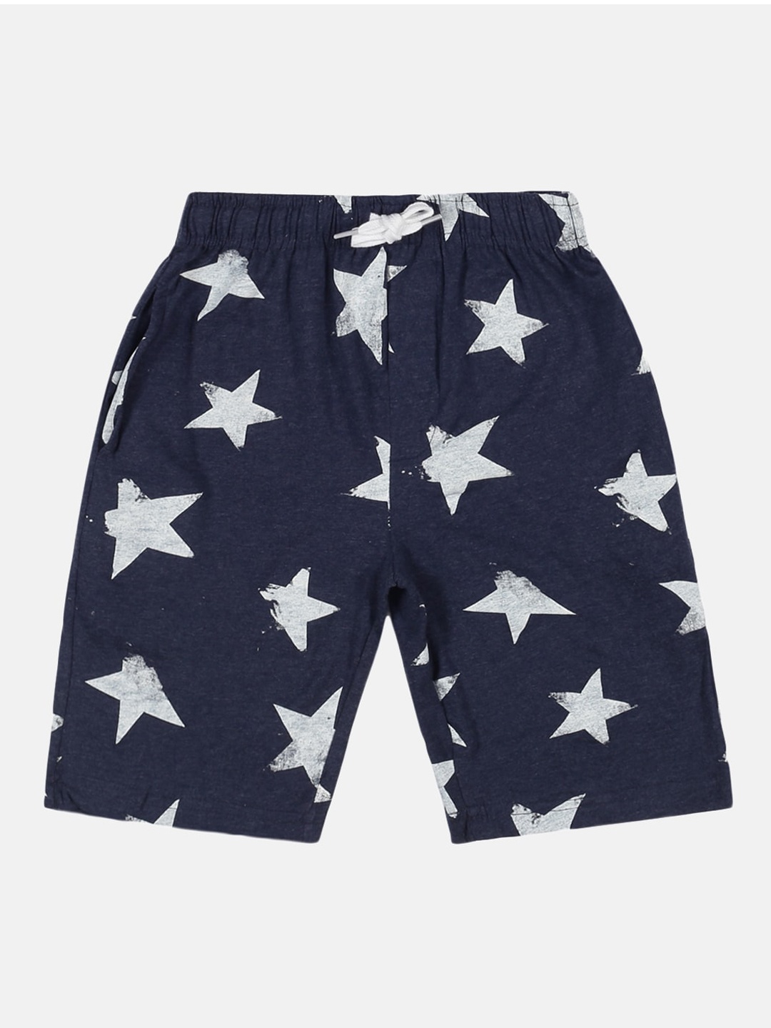 

KiddoPanti Boys Conversational Printed Cotton Shorts, Blue