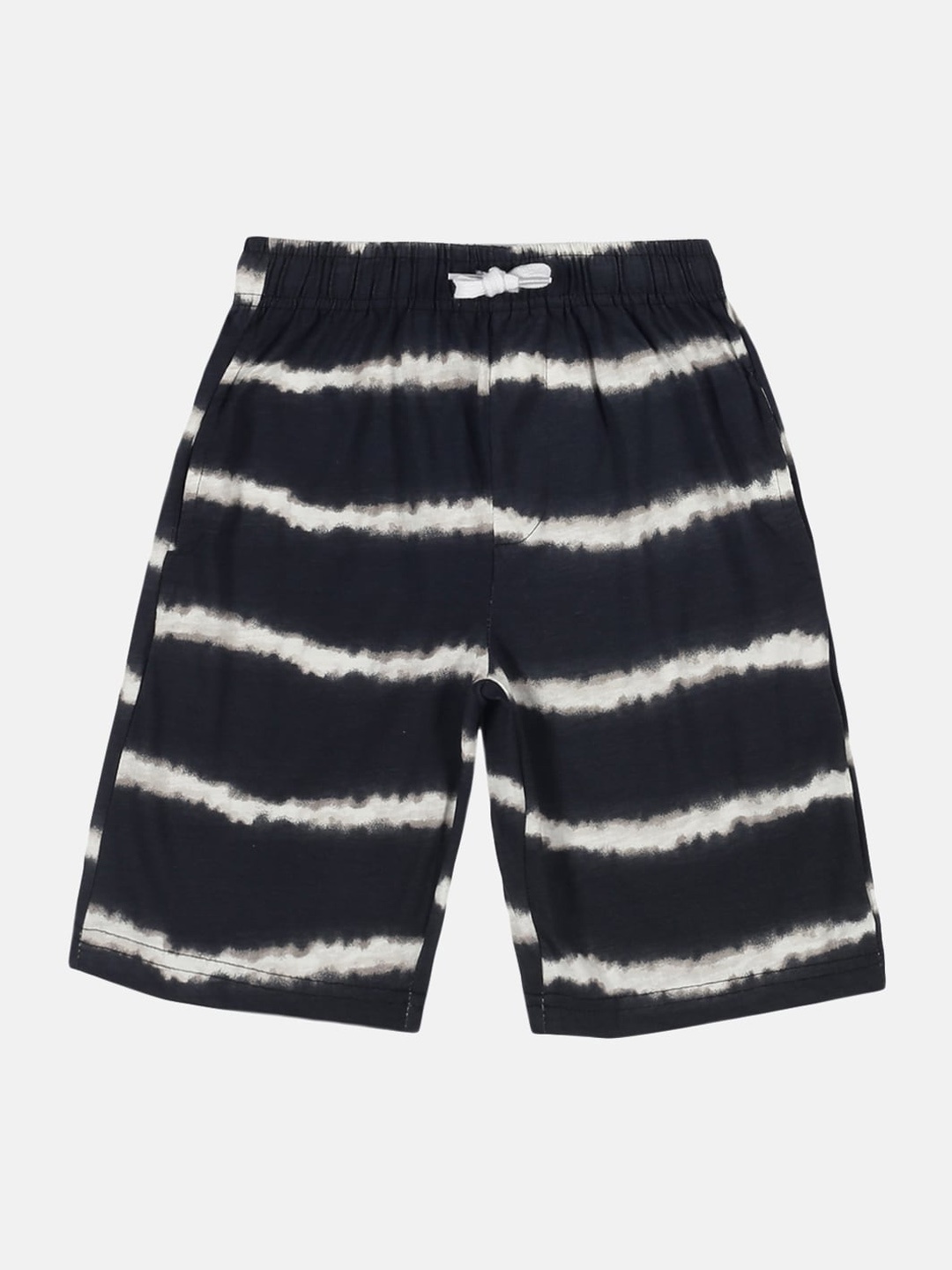 

KiddoPanti Boys Tie & dye Cotton Shorts, Black