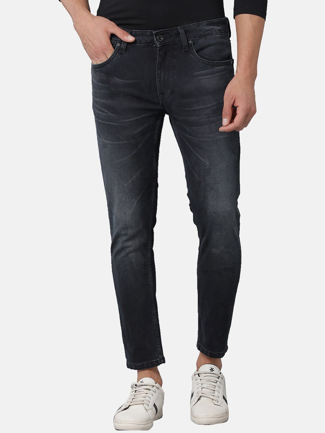 

Voi Jeans Men Black Skinny Fit Light Fade Jeans