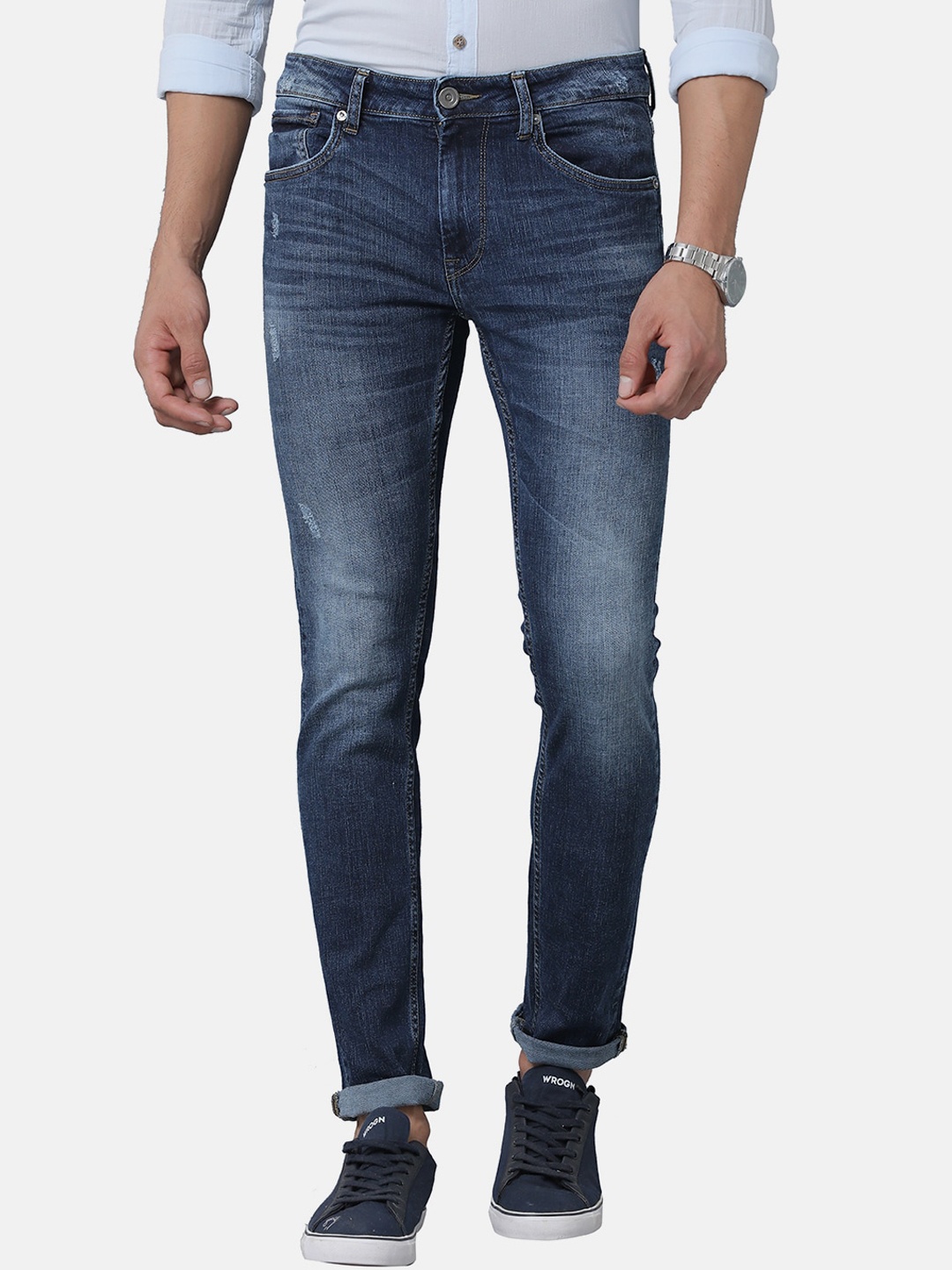

Voi Jeans Men Blue Skinny Fit Light Fade Jeans