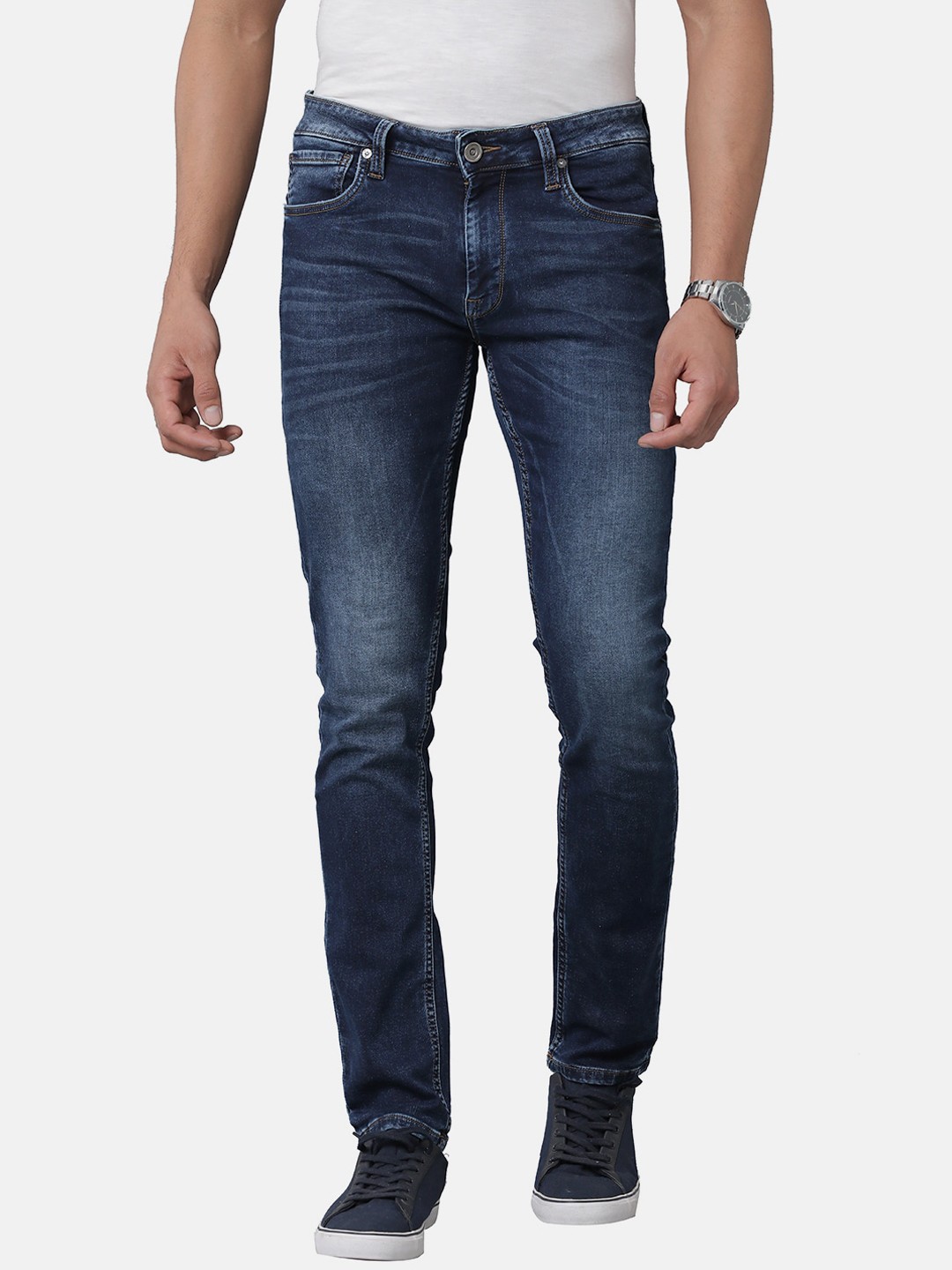 

Voi Jeans Men Blue Skinny Fit Heavy Fade Jeans