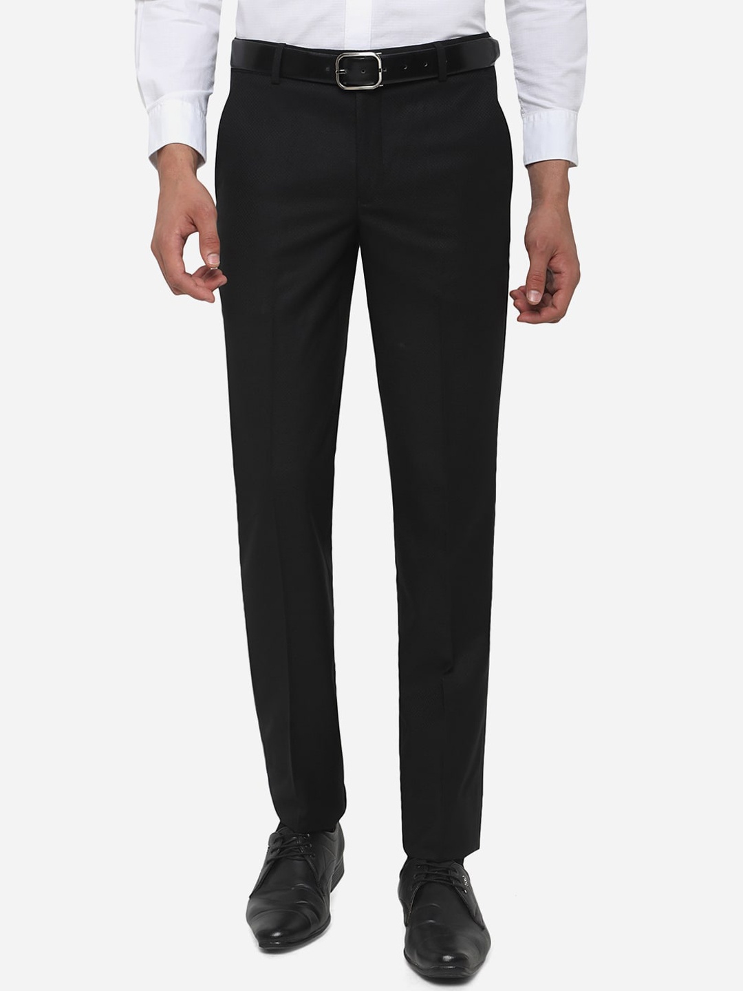 

METAL Men Black Slim Fit Formal Trouser