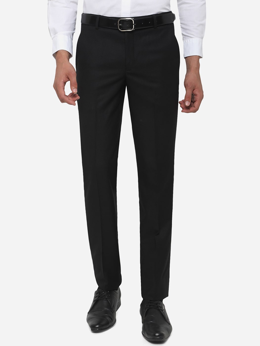 

METAL Men Black Slim Fit Formal Trouser