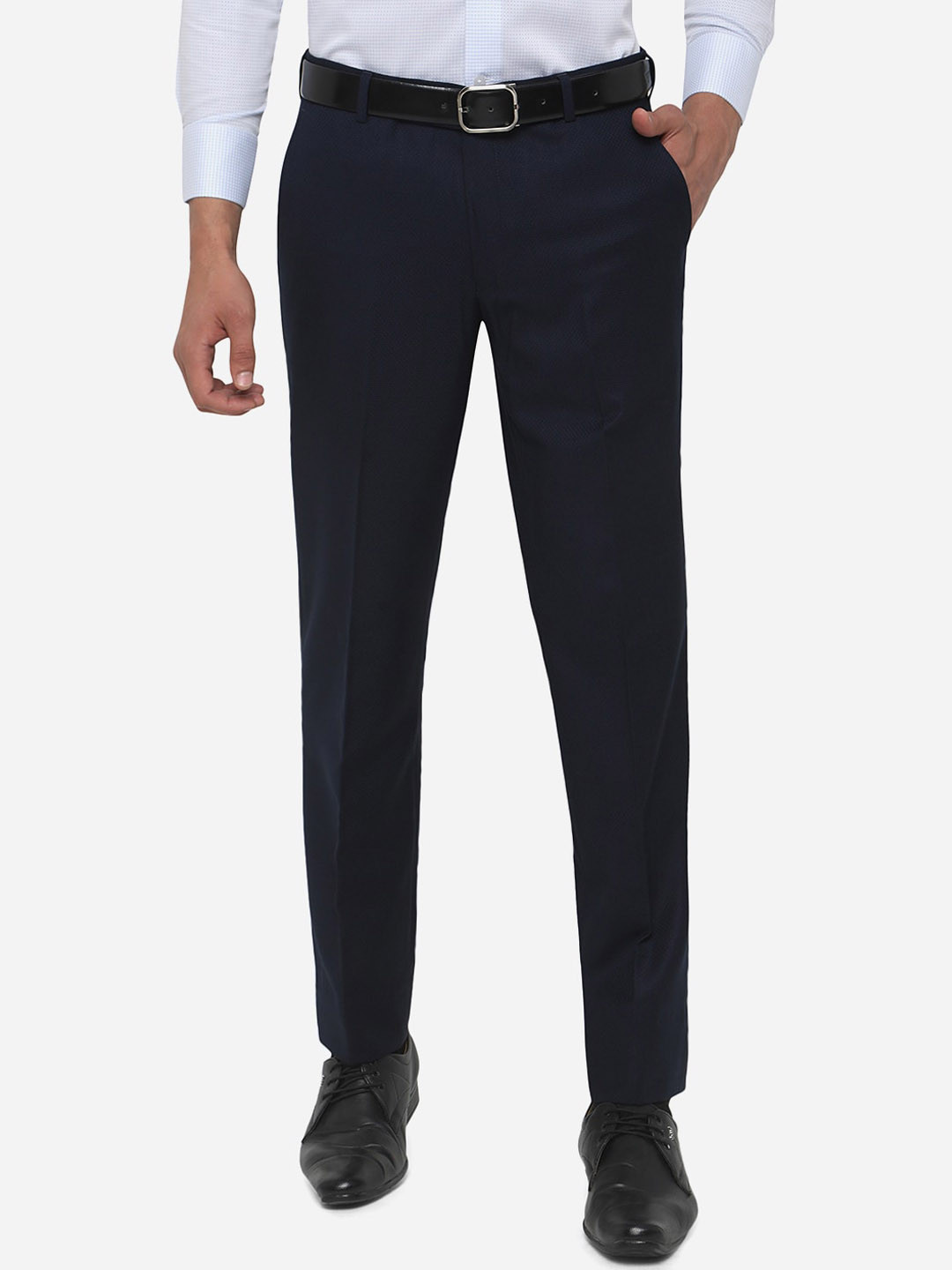 

METAL Men Blue Slim Fit Formal Trouser