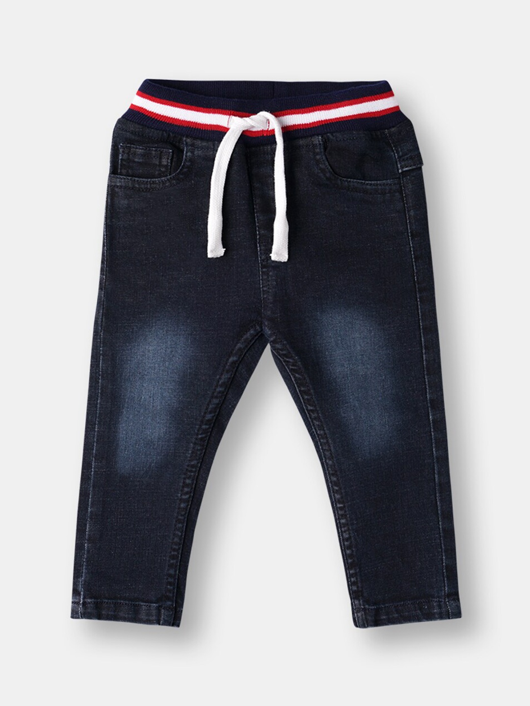 

R&B Boys Blue Washed Cotton Drawstring Joggers