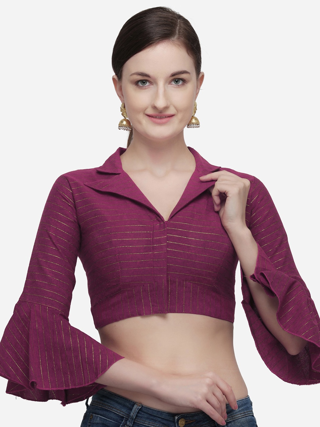 

Fab Viva Pink Printed Saree Blouse