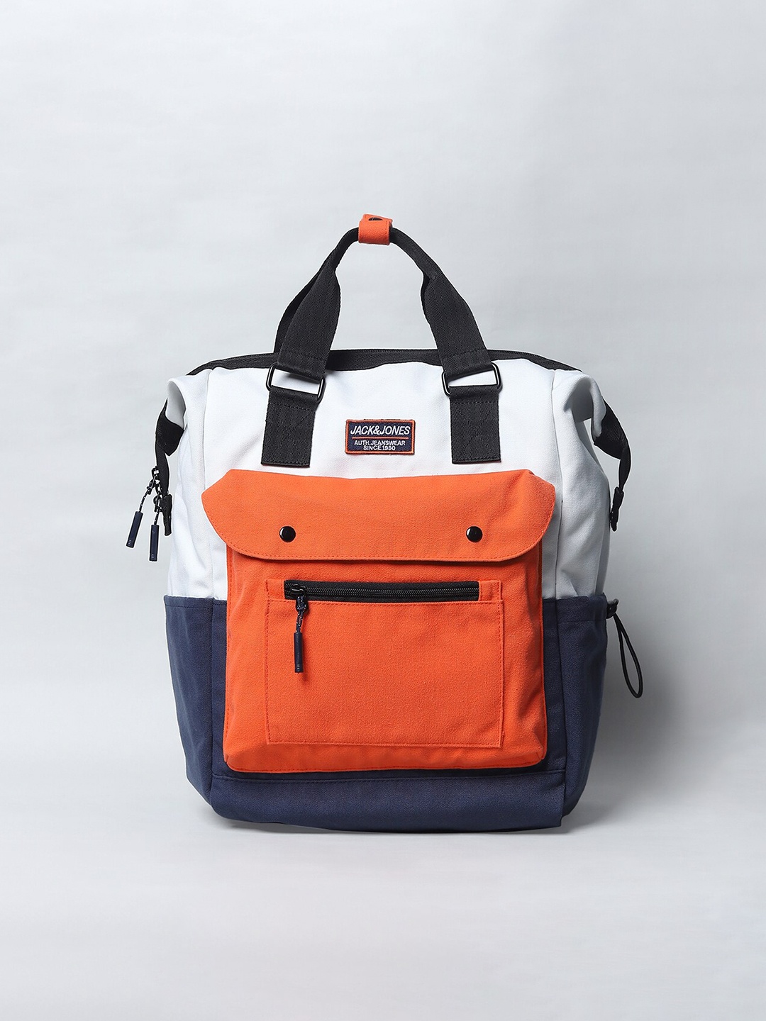 

Jack & Jones Men Colourblocked Backpack, White