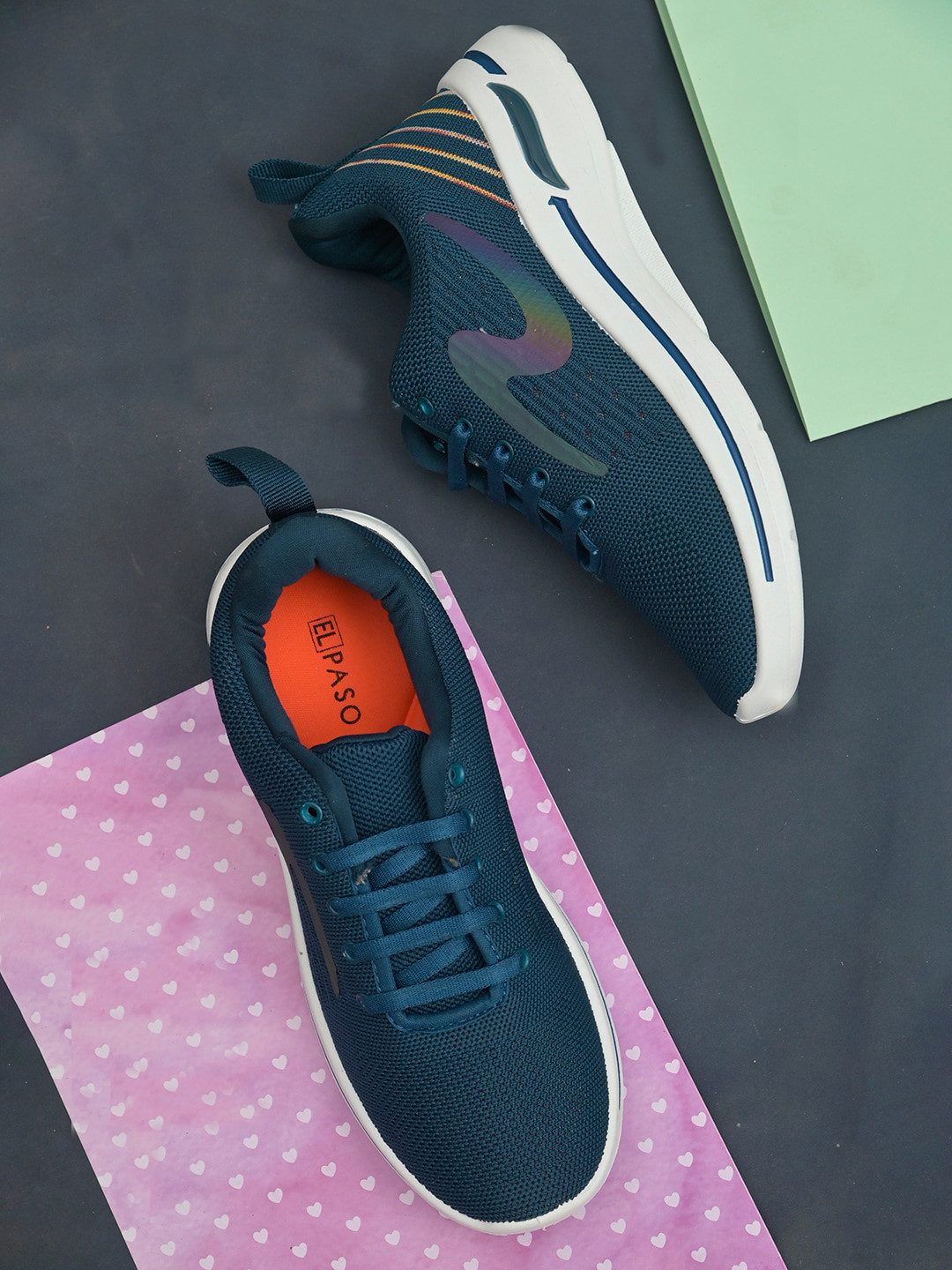 

El Paso Men Blue Woven Design Sneakers