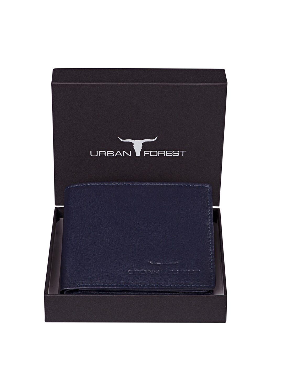 

URBAN FOREST Men Solid Leather Two Fold Wallet, Blue
