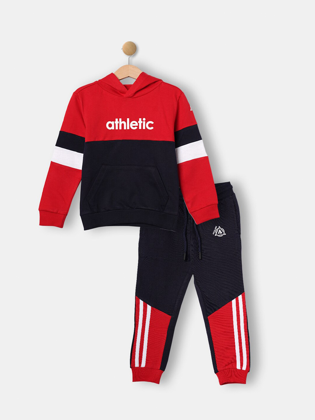 

R&B Boys Printed T-shirt with Trousers, Red