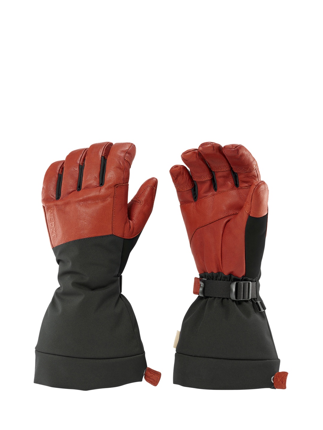 

WEDZE By Decathlon Black & Red Colorblocked Gloves