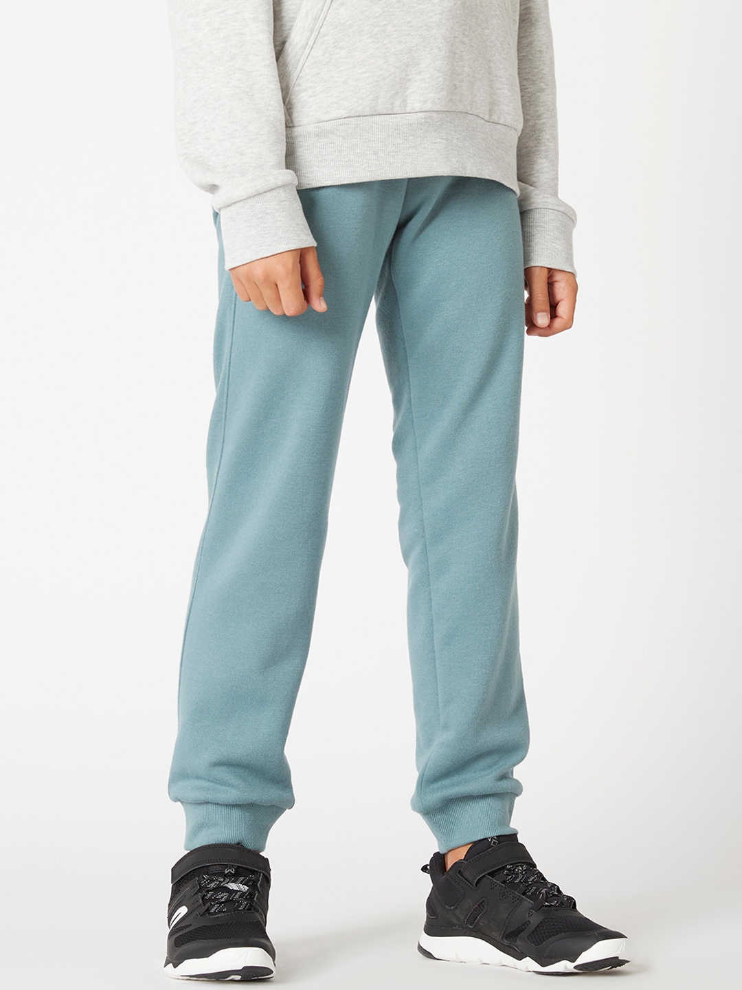 

Domyos By Decathlon Boys Green Solid Cotton Joggers