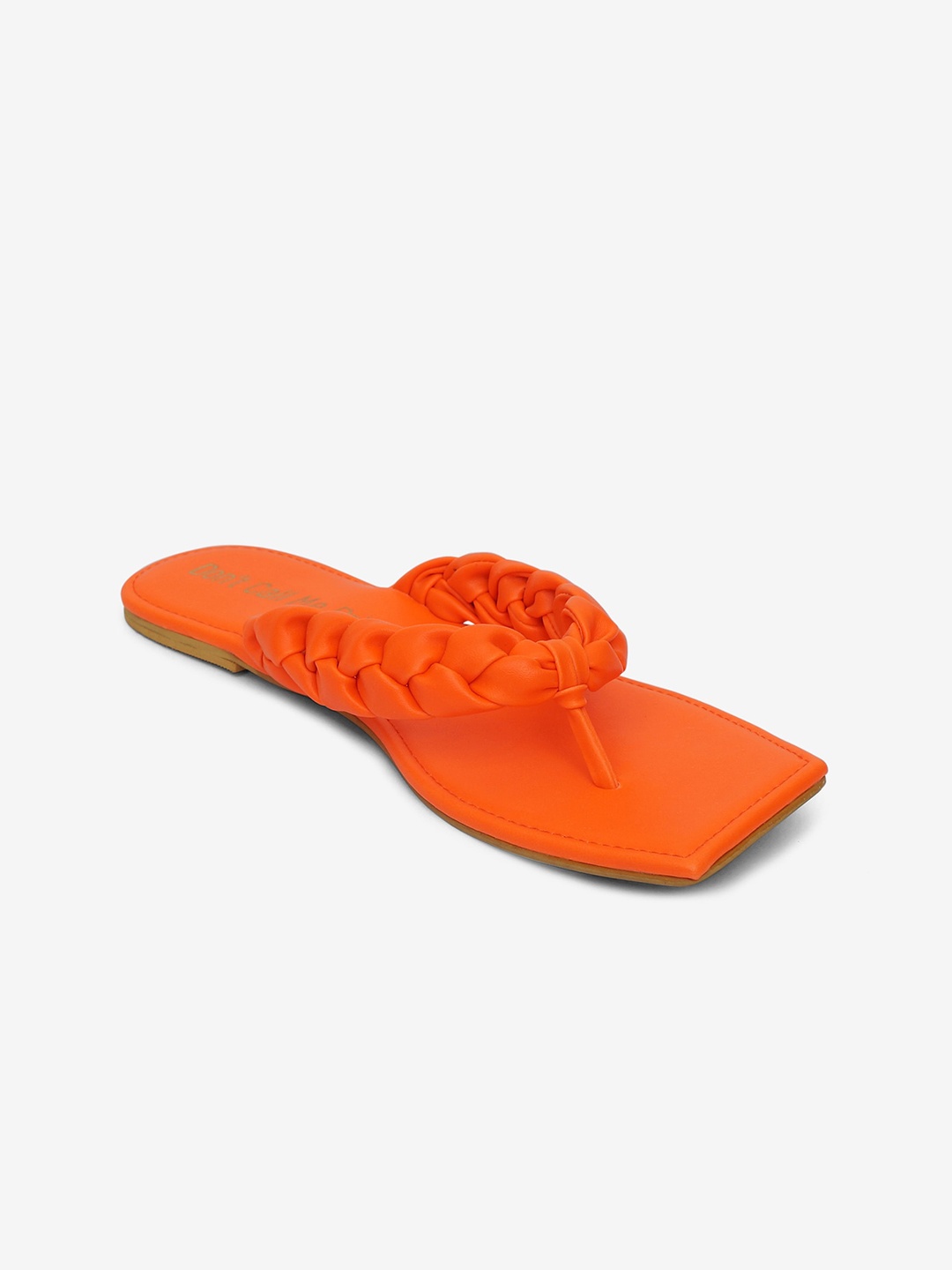 

Don't Call Me Princess Women Orange T-Strap Flats