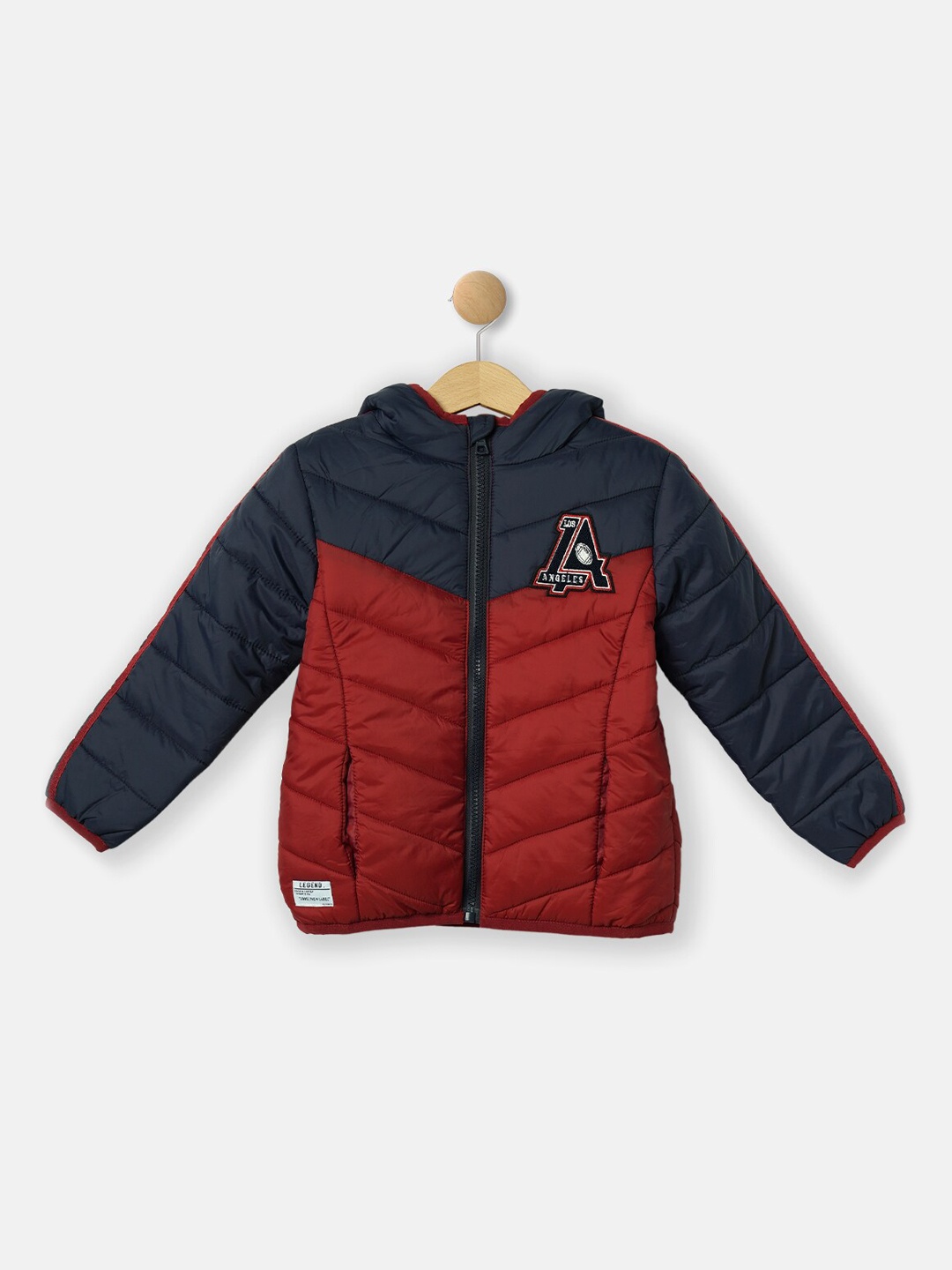 

R&B Boys Navy & Blue Red Striped Puffer Jacket