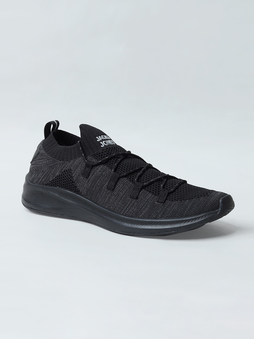 

Jack & Jones Men Black Textured Sneakers