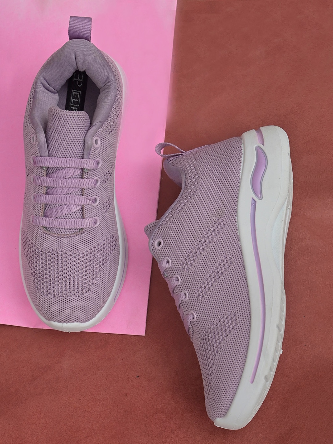 

El Paso Women Woven Design Lace Up Sneakers, Lavender