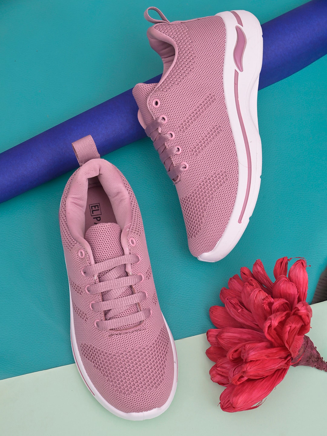 

El Paso Women Woven Design Sneakers, Pink