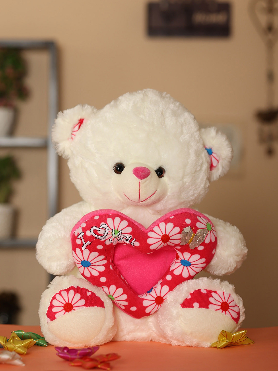 

SKYLOFTS Kids White Teddy Bear with Photo Frame Soft Toys and Dolls