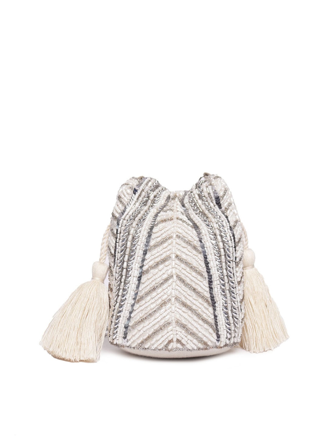 

ASTRID White Swagger Sling Bag with Tasselled