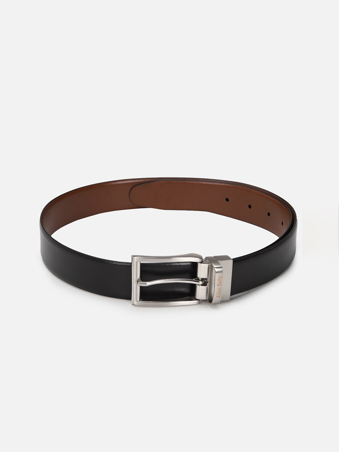 

Allen Solly Men Solid Leather Formal Belt, Black