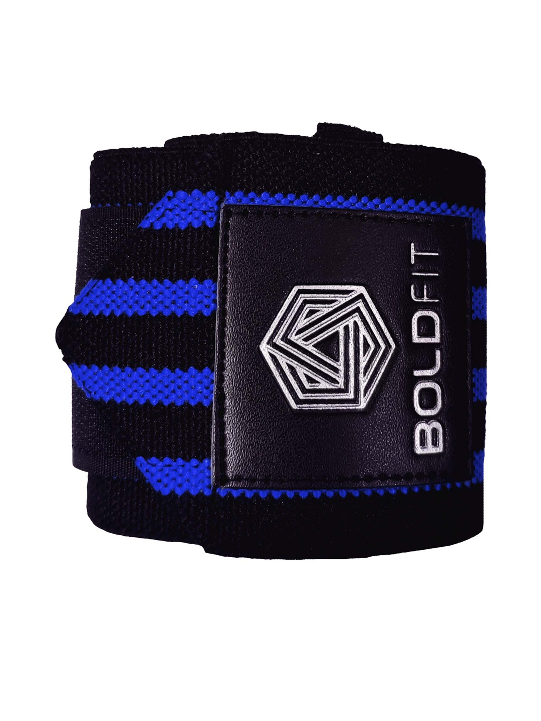 

BOLDFIT Blue & Black Striped Wrist Support