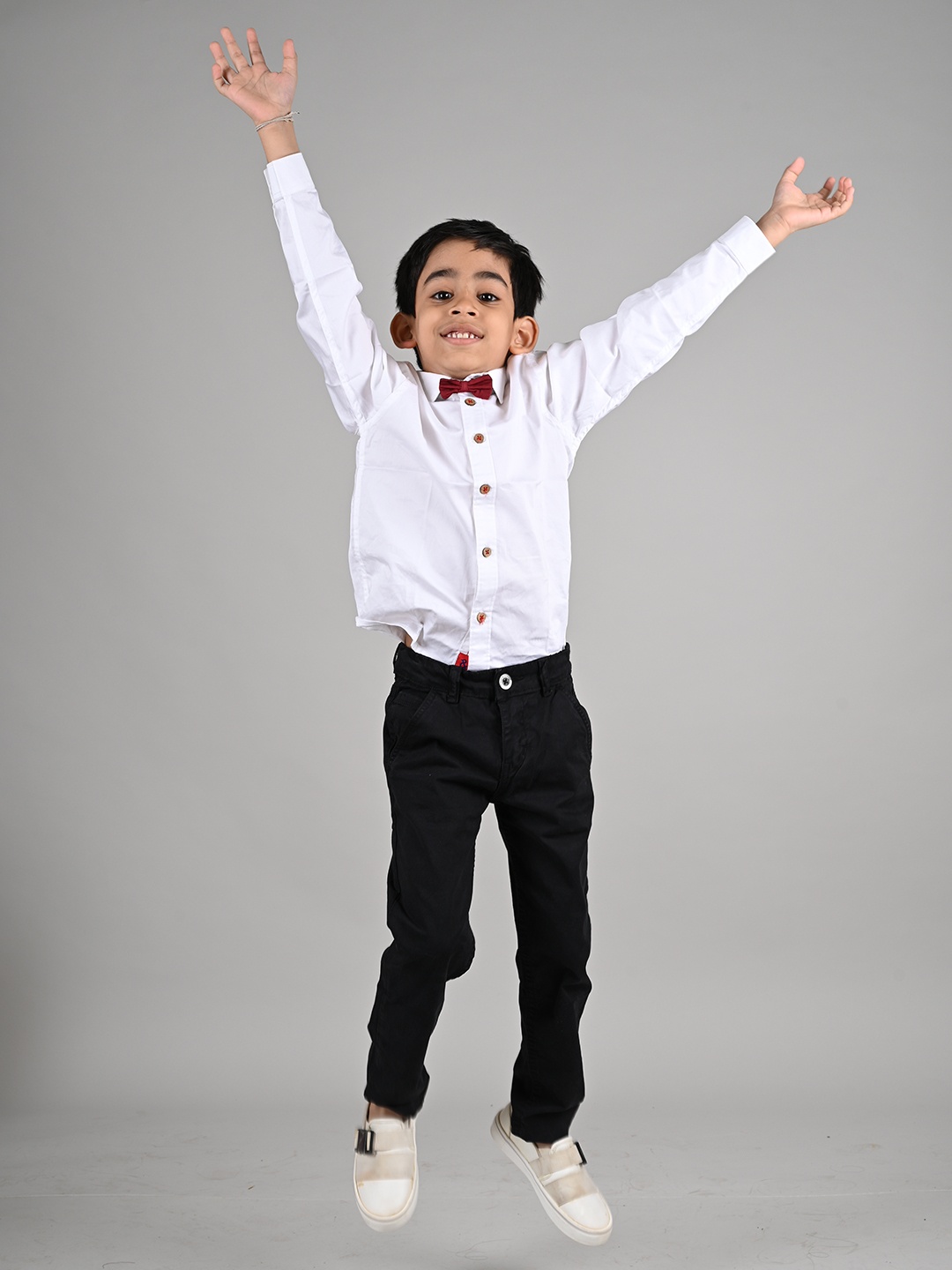 

TALES & STORIES Boys White Cotton Spread Collar Long Sleeves Formal Shirt