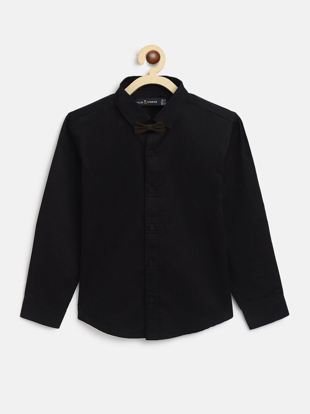 

TALES & STORIES Boys Black Solid Casual Shirt