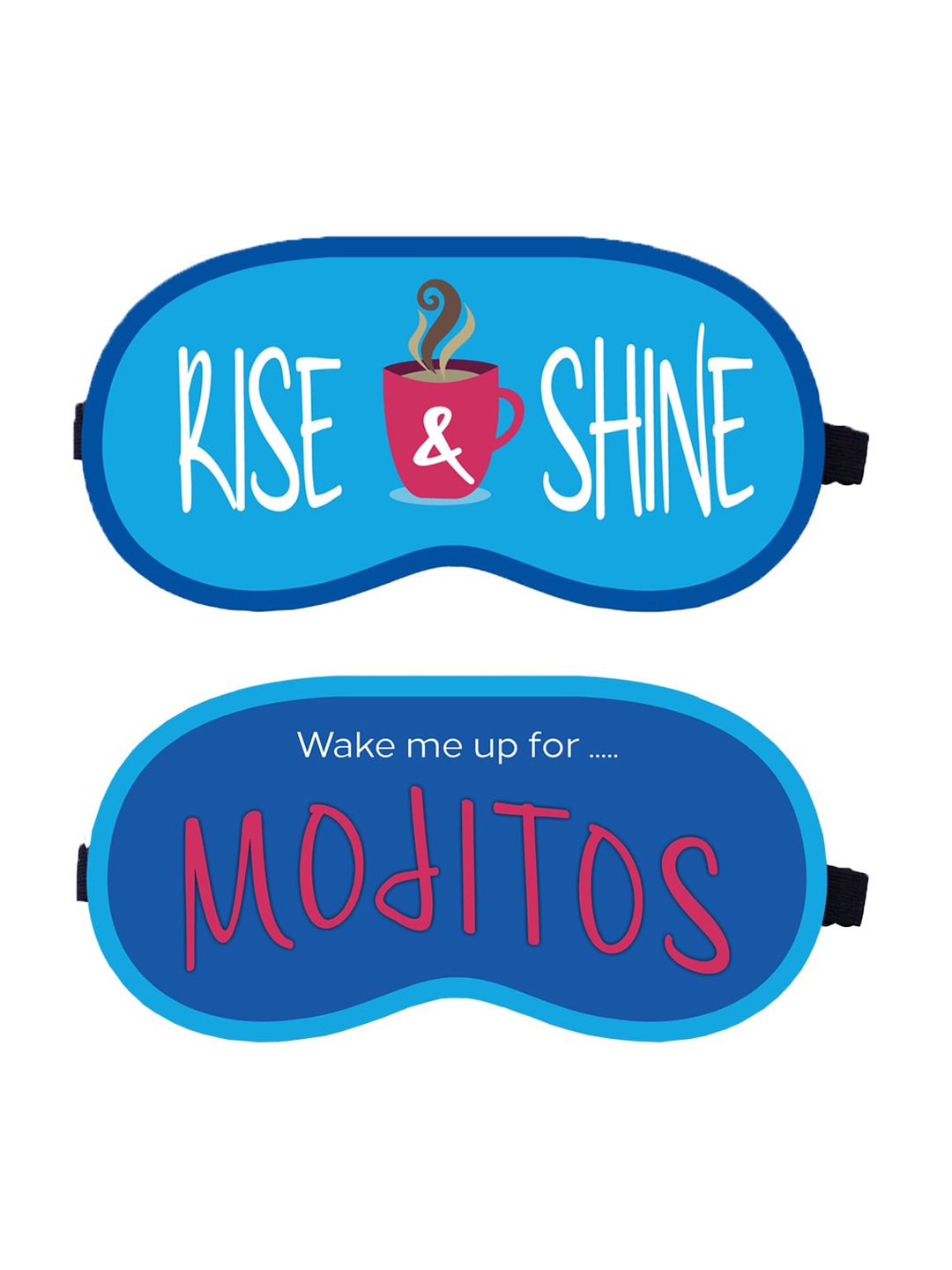 

Lushomes Set of 2 Blue Printed Light Blocking Sleep Eye Mask