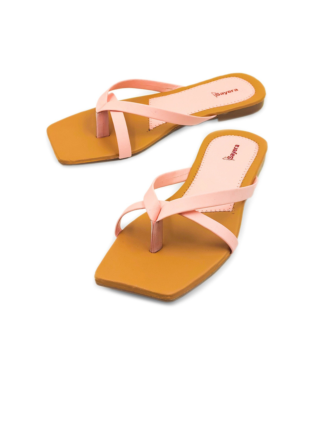 

Sayera Women Open Toe Flats, Pink