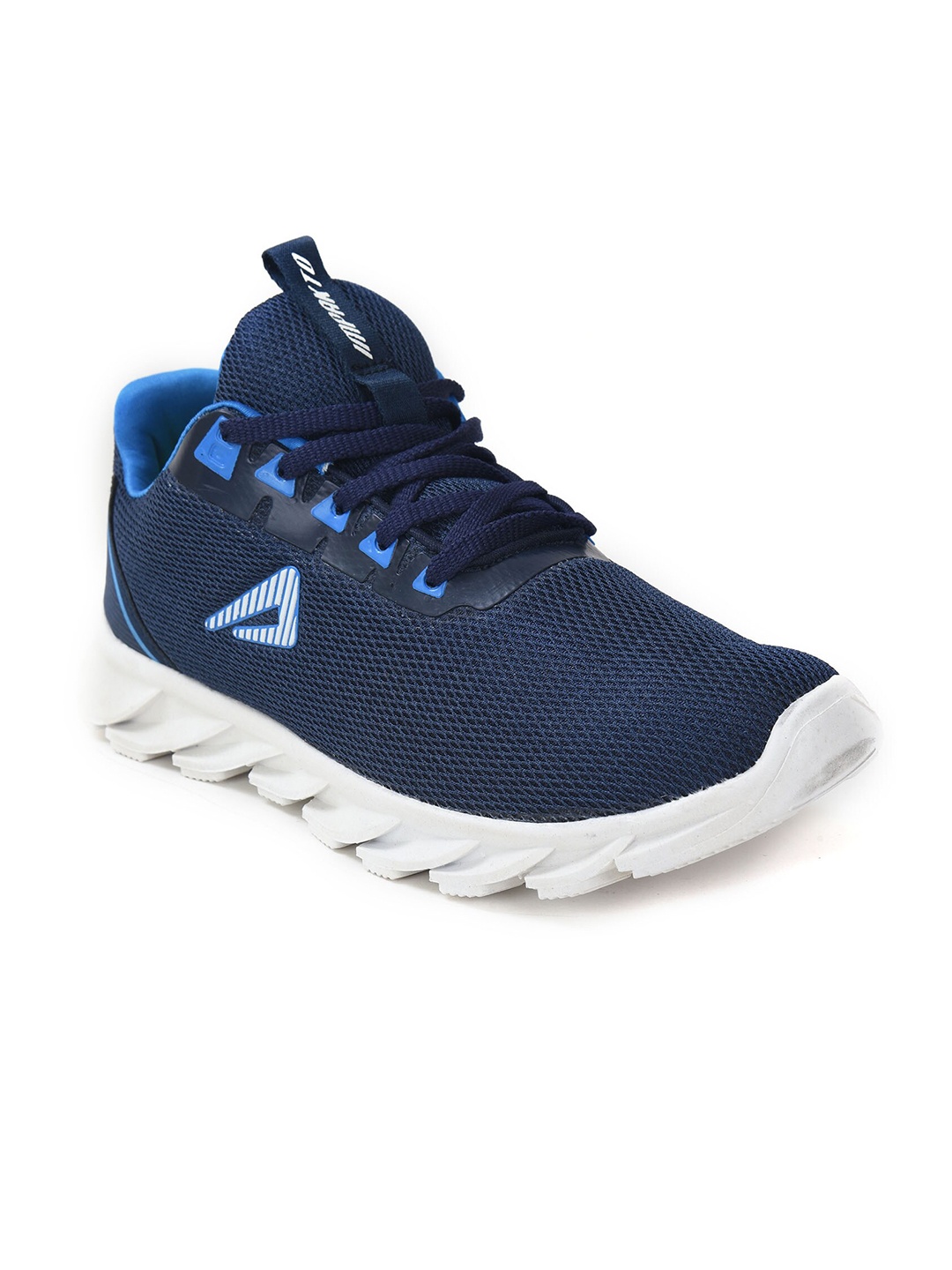 

IMPAKTO Men Cushioned Insole Mesh Running Non-Marking Shoes, Navy blue