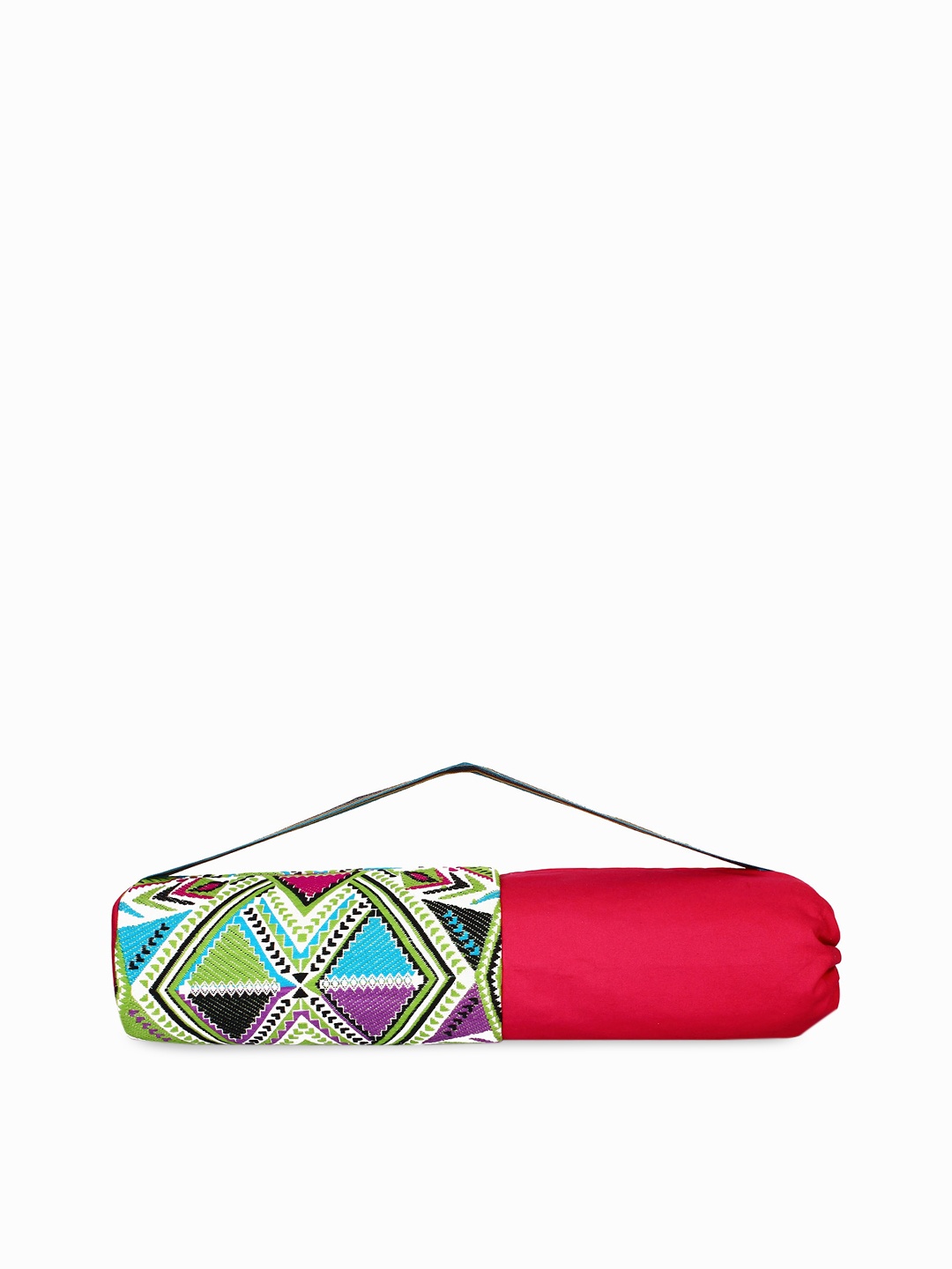 

Anekaant Pink & Green Printed Canvas Yoga Mat Bag