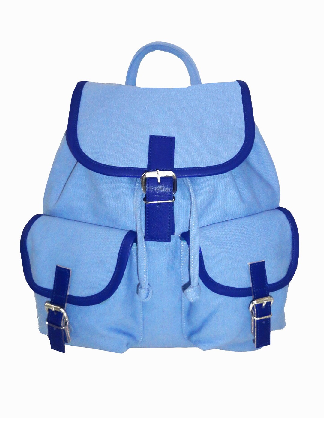 

Anekaant Unisex Solid Canvas Backpack, Blue