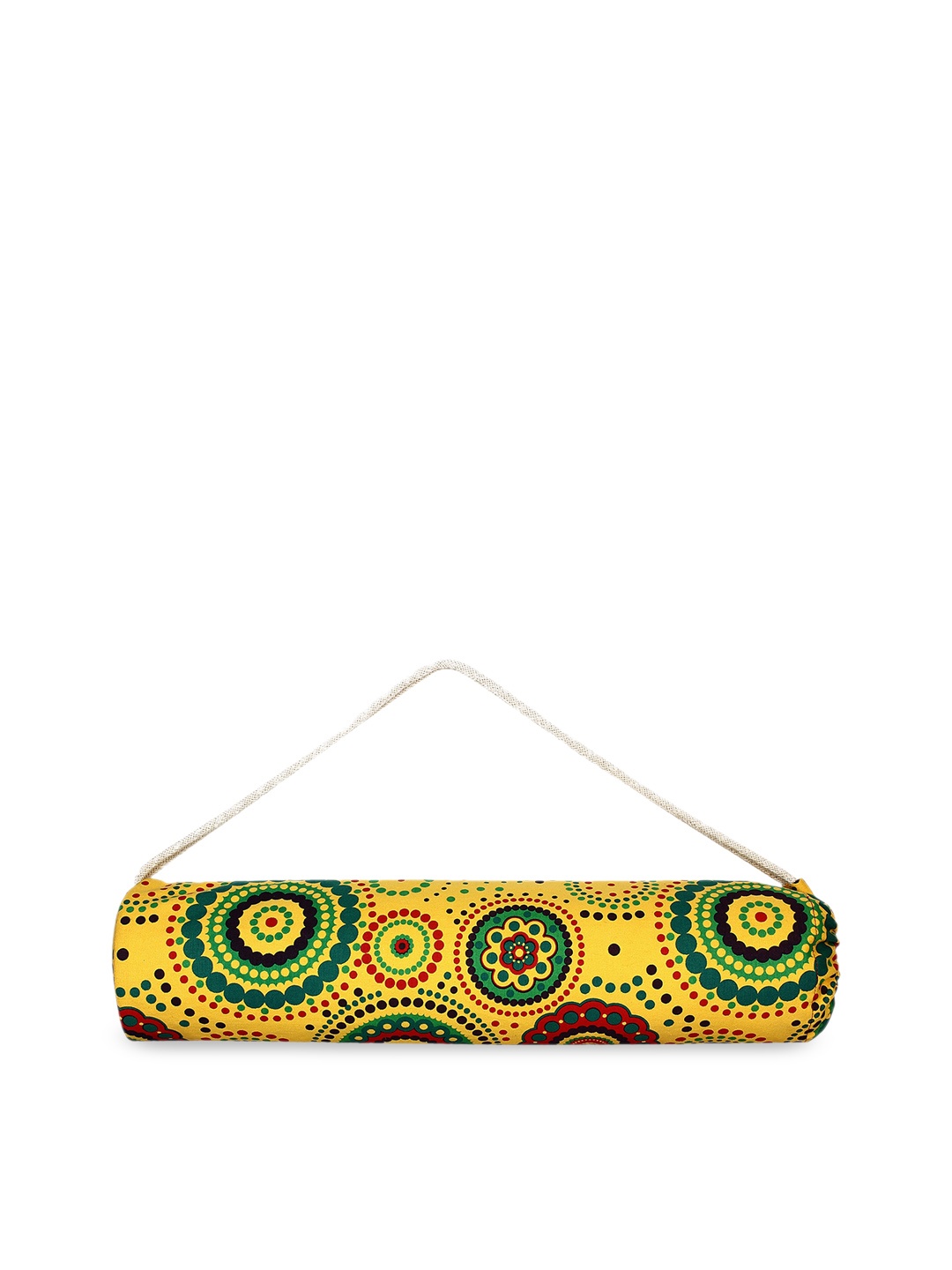 

Anekaant Yellow Printed Yoga Mat Bag