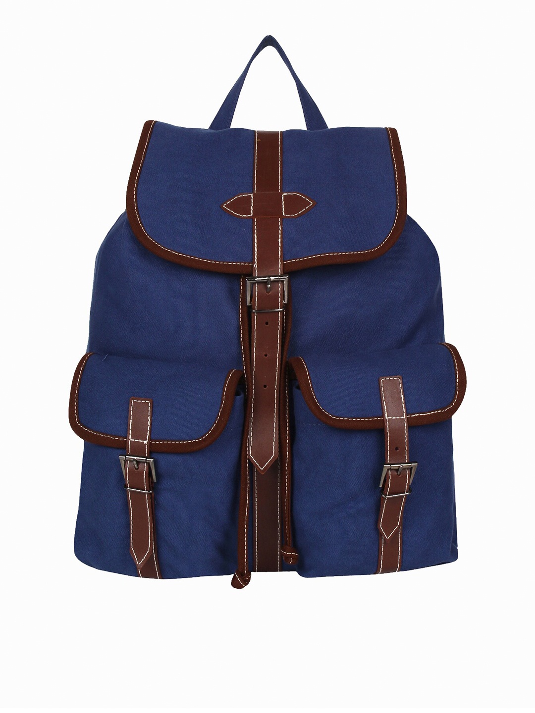 

Anekaant Unisex Solid Canvas Backpack, Blue