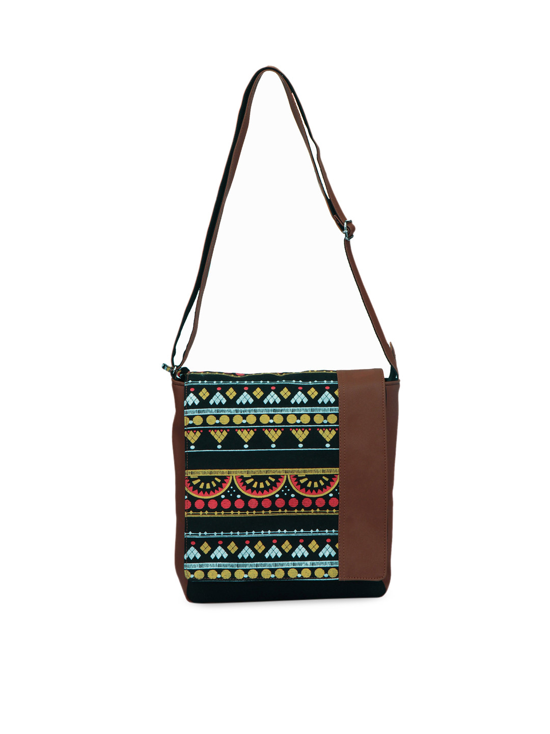 

Anekaant Women Brown Ethnic Motifs Shopper Sling Bag