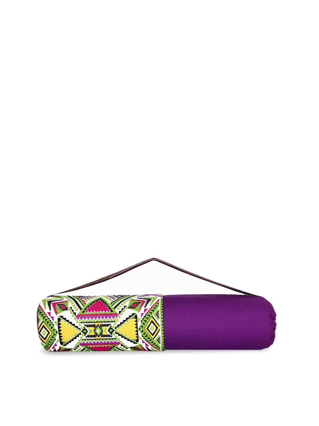 

Anekaant Purple & Green Printed Canvas Yoga Mat Bag