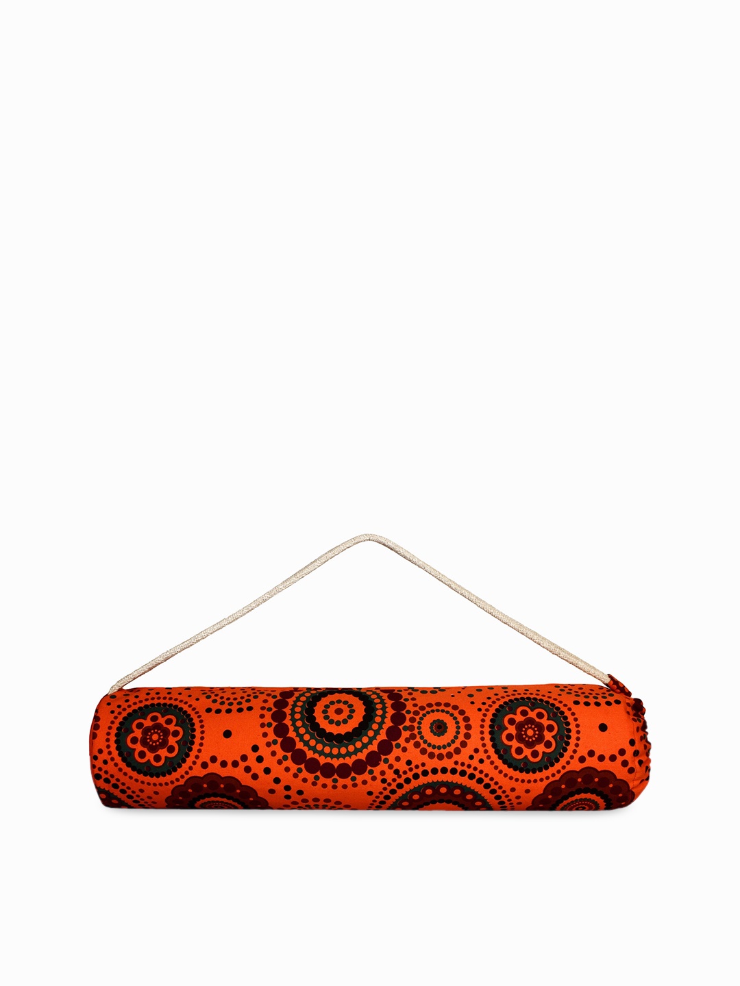 

Anekaant Orange Printed Canvas Yoga Mat Bag