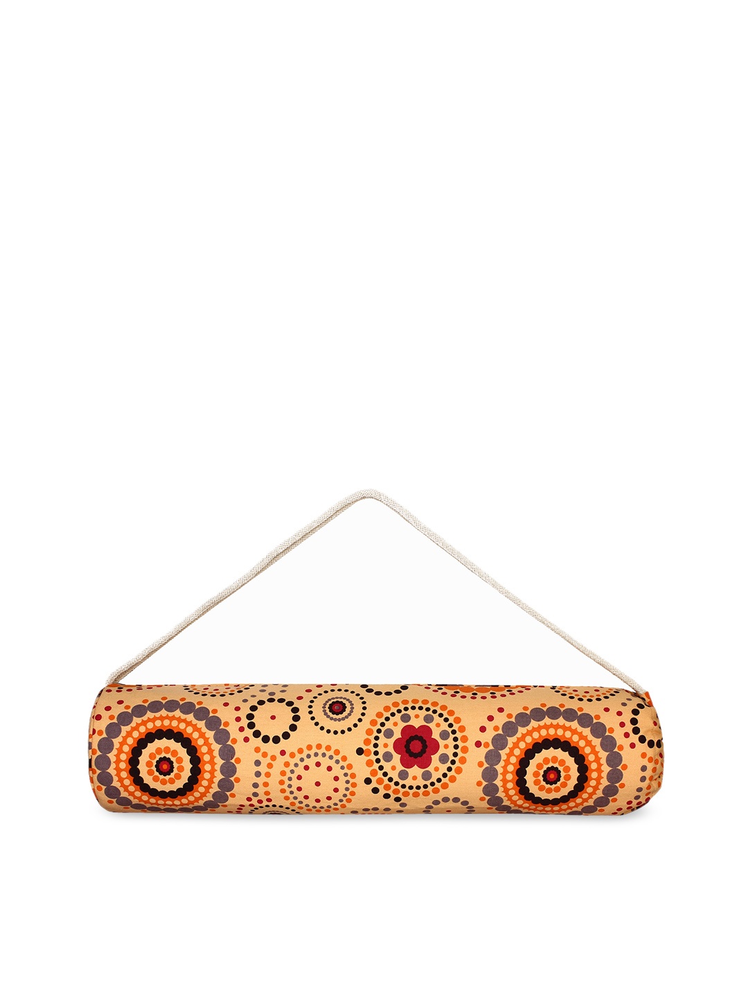 

Anekaant Orange Printed Canvas Yoga Mat Bag
