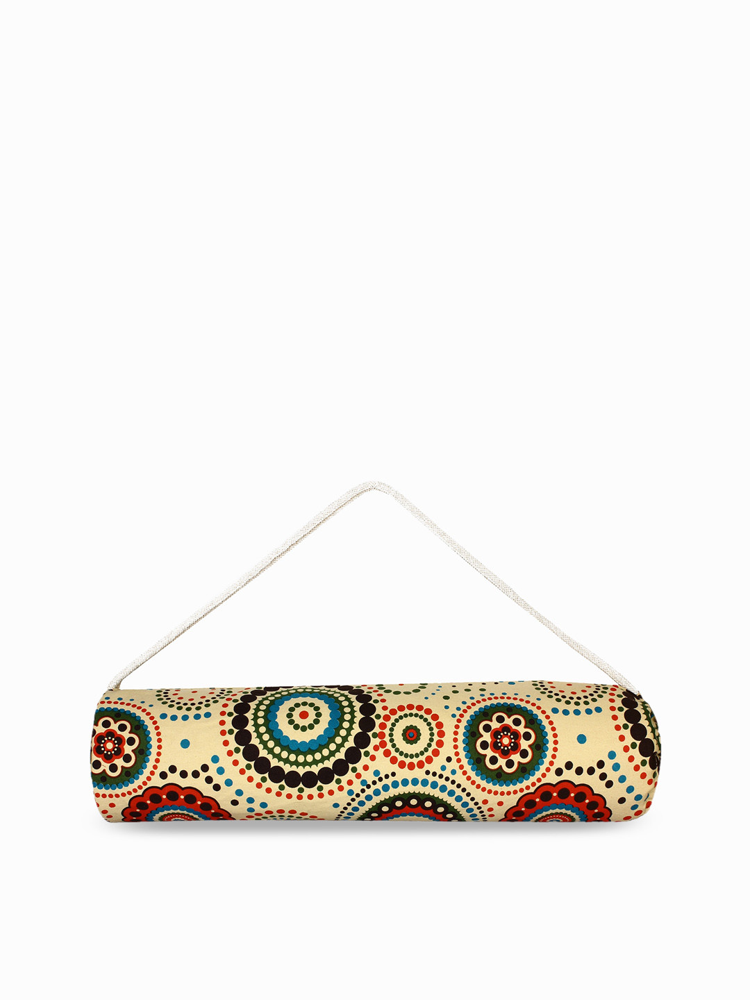

Anekaant Yellow Printed Canvas Yoga Mat Bag, Multi
